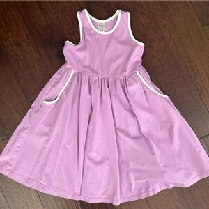 Lavender Dress with White Trim